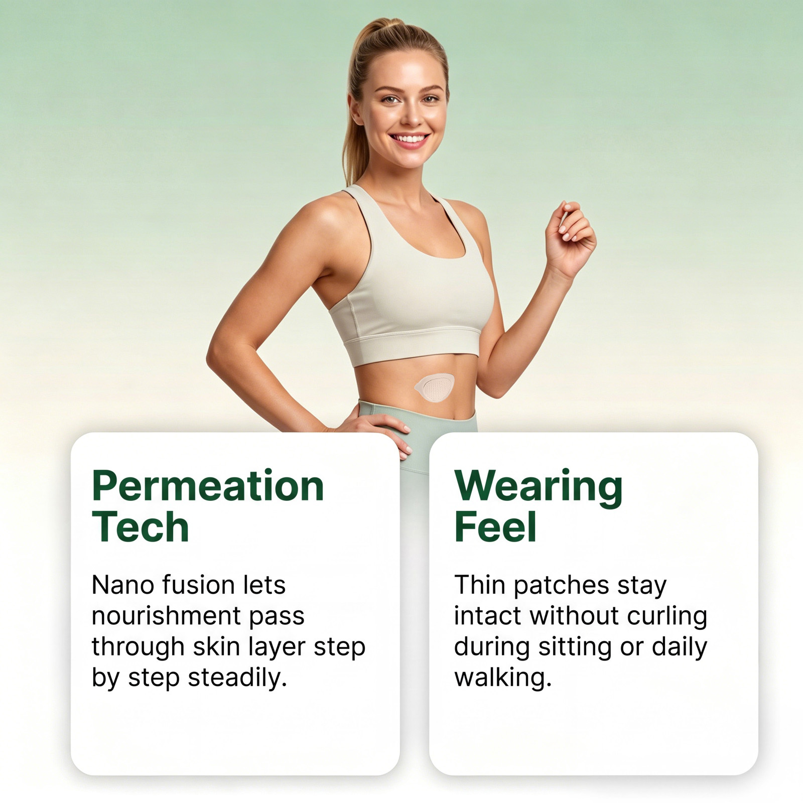 Body Care Patch Mild Nourish Body Skin Comfort Light External Care Daily Contour Convenient Patch