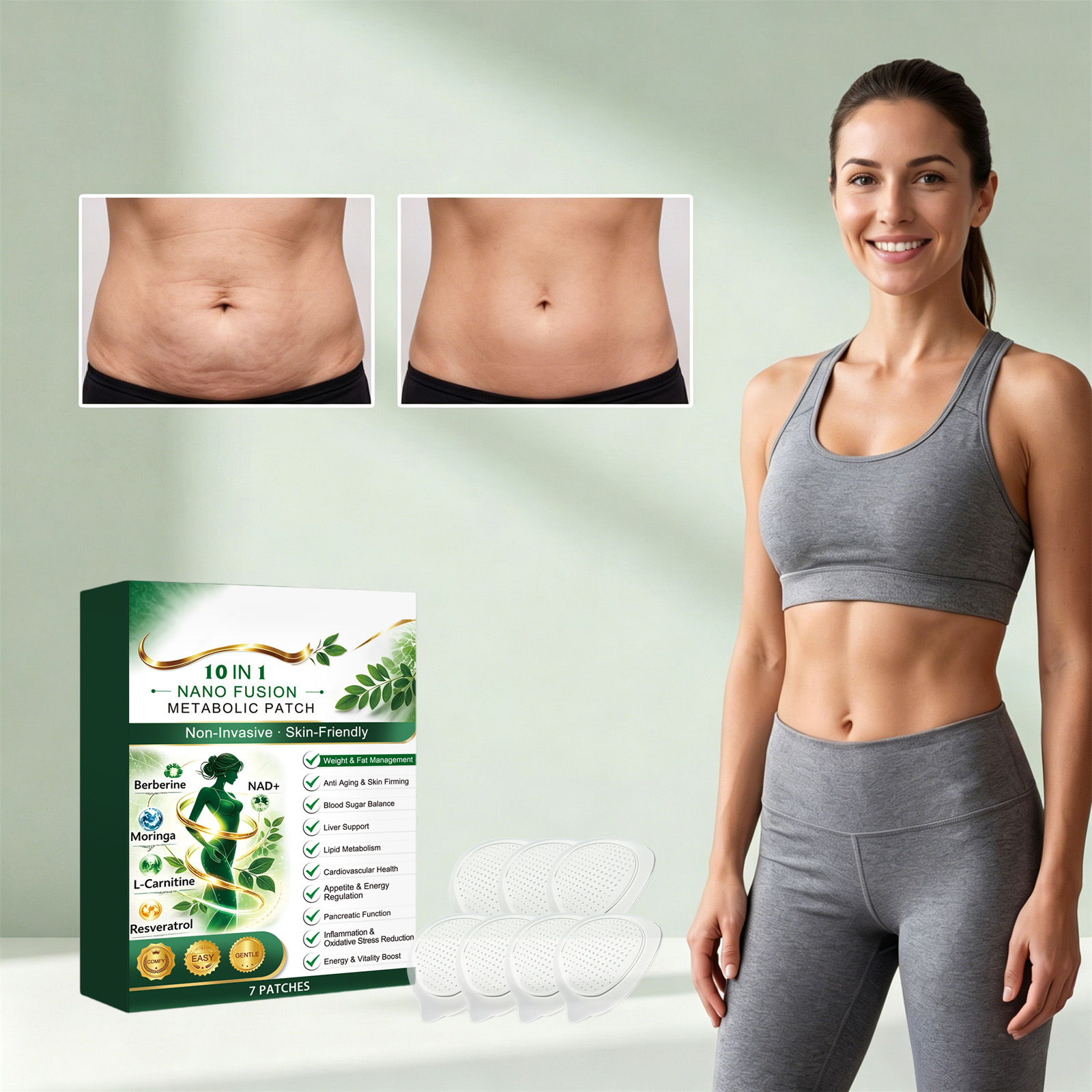 Body Care Patch Mild Nourish Body Skin Comfort Light External Care Daily Contour Convenient Patch
