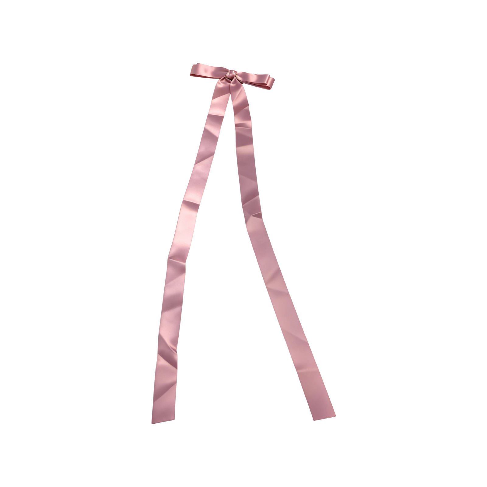 Bow Ribbon Hair Clip Rose Pink Gentle Sweet Firm Stable Stylish Versatile Hair Shaping
