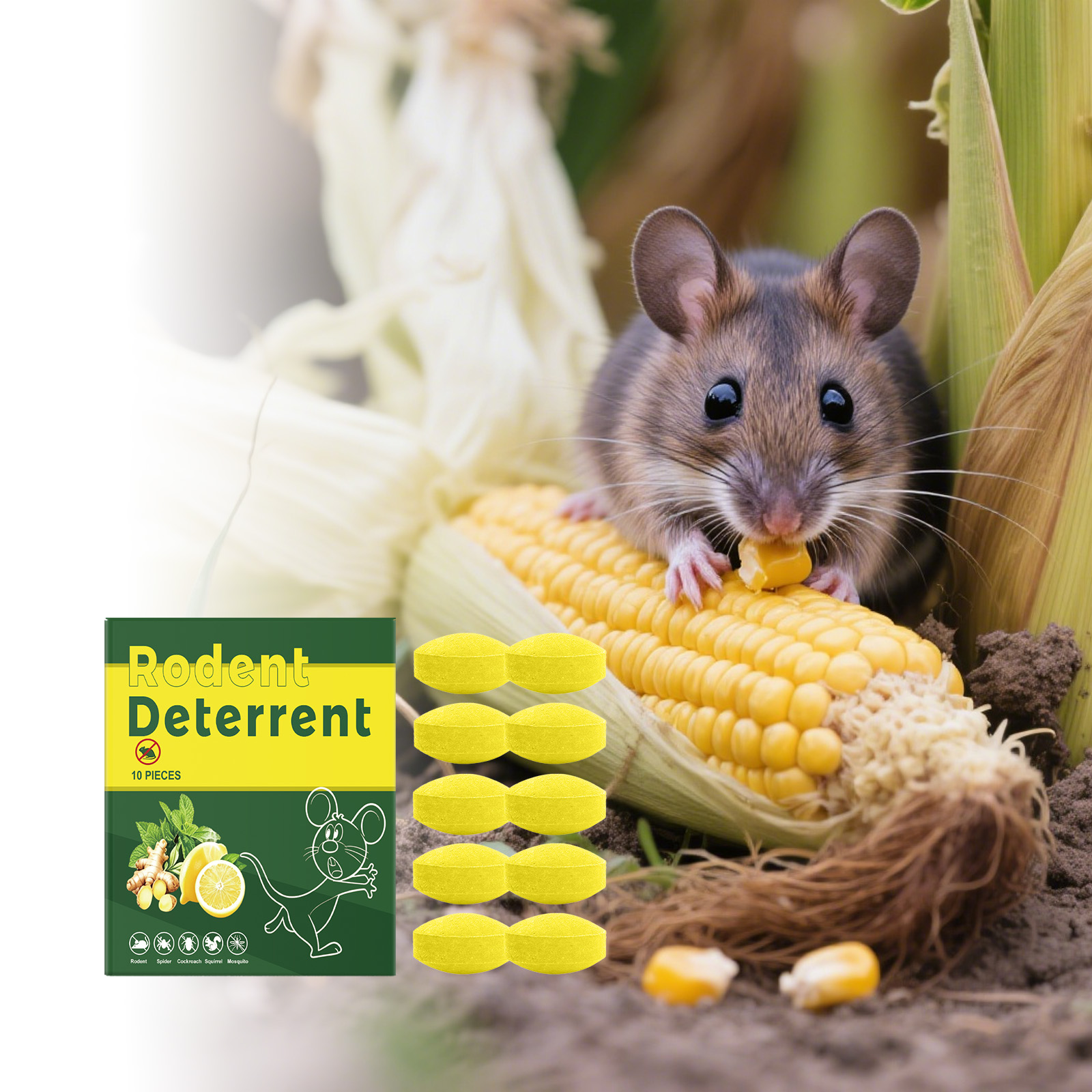 Rat Repellent Pill Strong Effective Indoor Outdoor Household Garden Warehouse Farm Basement Attic Garage