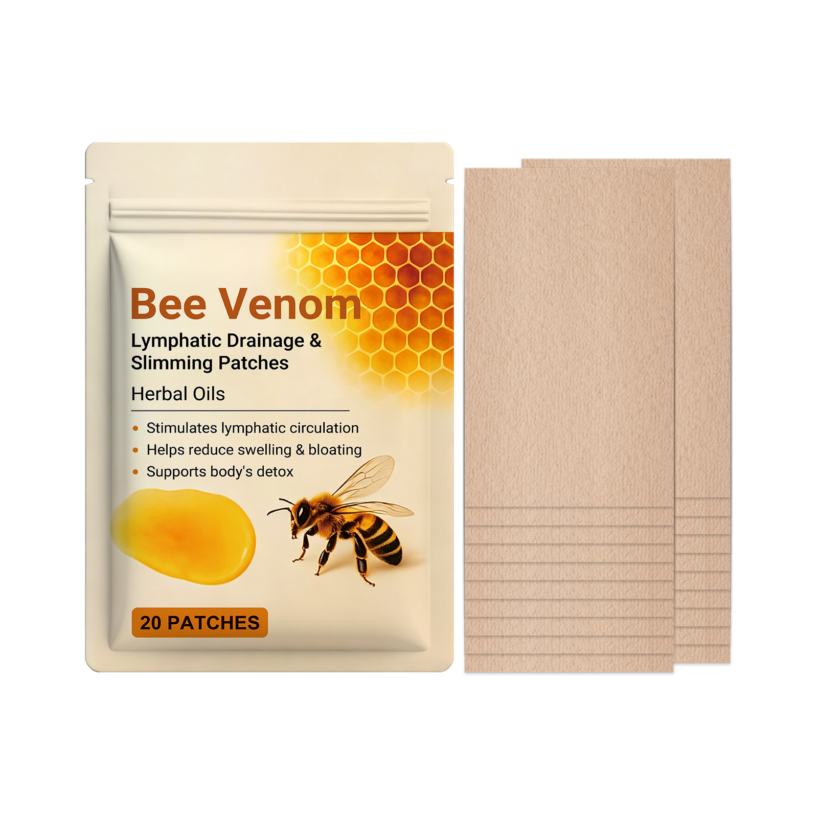 Bee Venom Care Patch Mild Care Body Shaping Soft Skin Breathable Thin Fit Convenient Maintenance Sticker