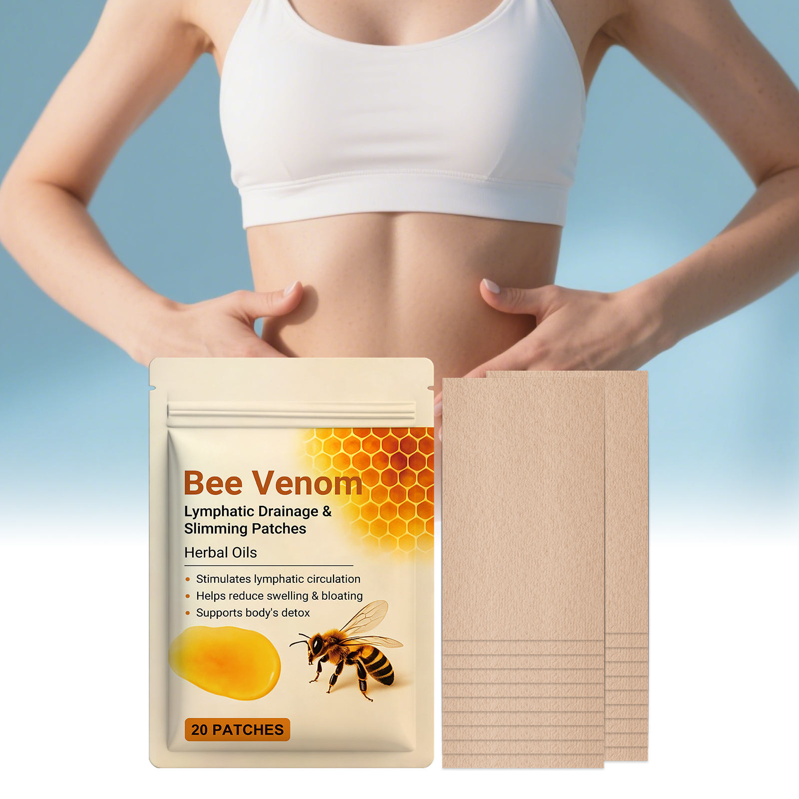 Bee Venom Care Patch Mild Care Body Shaping Soft Skin Breathable Thin Fit Convenient Maintenance Sticker