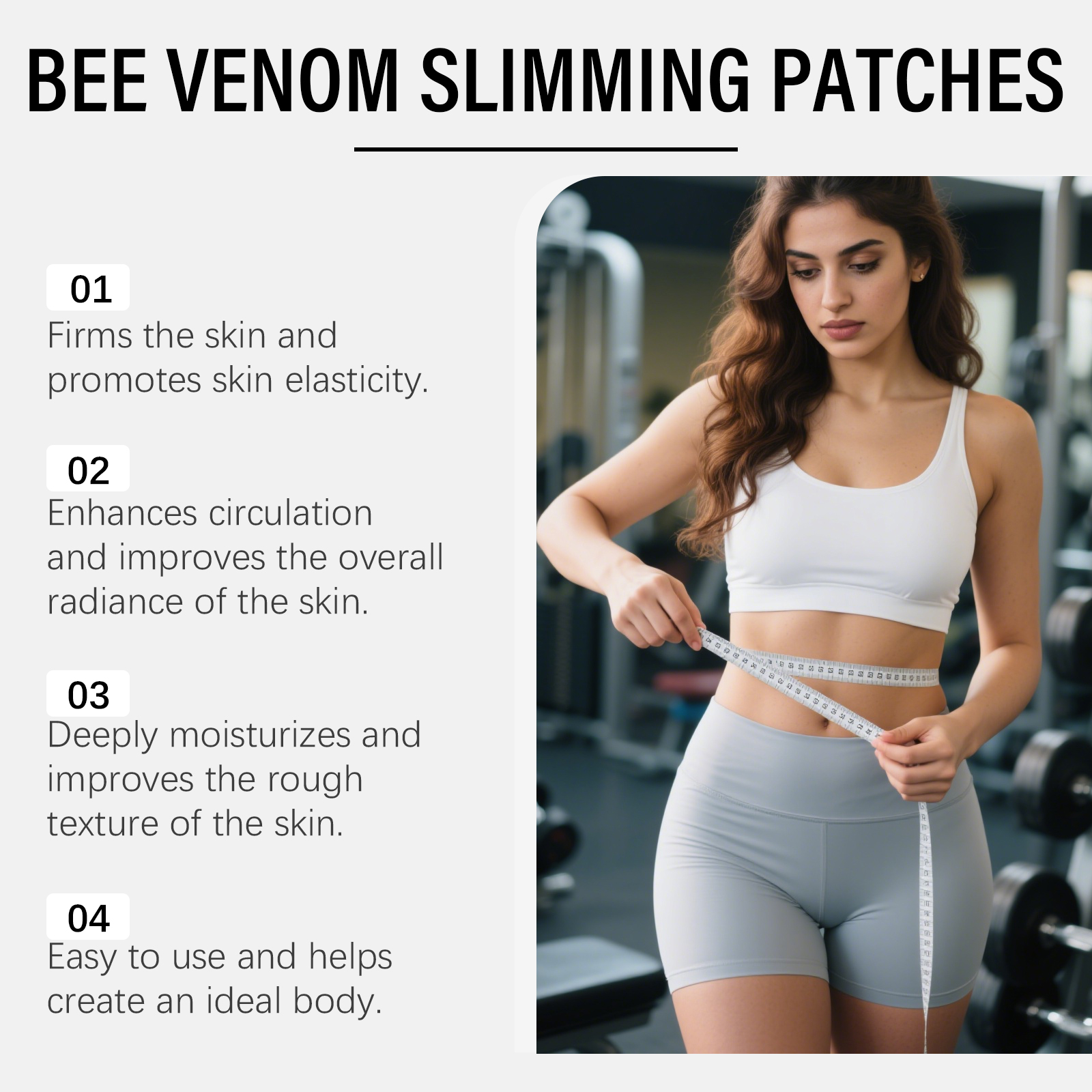 Bee Venom Care Patch Mild Care Body Shaping Soft Skin Breathable Thin Fit Convenient Maintenance Sticker