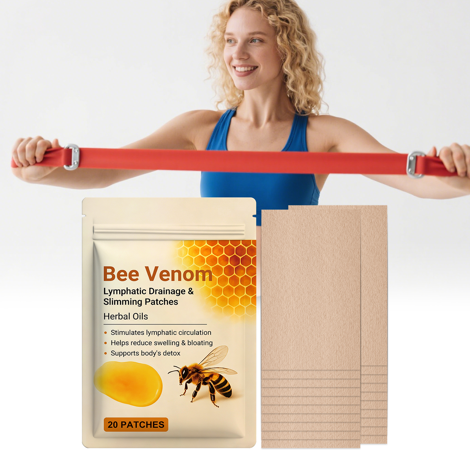 Bee Venom Care Patch Mild Care Body Shaping Soft Skin Breathable Thin Fit Convenient Maintenance Sticker