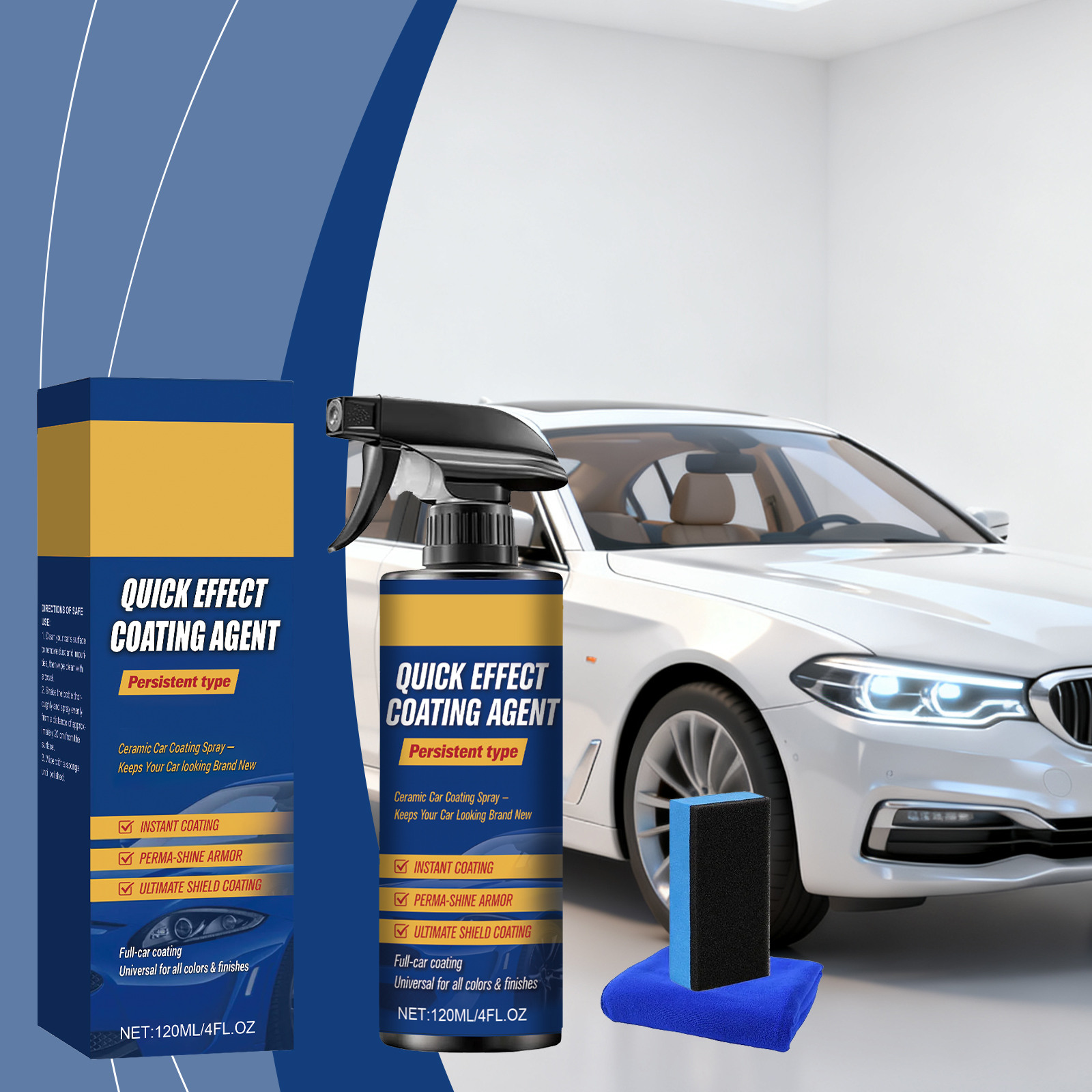 Automotive Ceramic Coating Agent Car Paint Surface Gloss Maintenance Renovation Cleaning Dustproof Nano Coating Agent