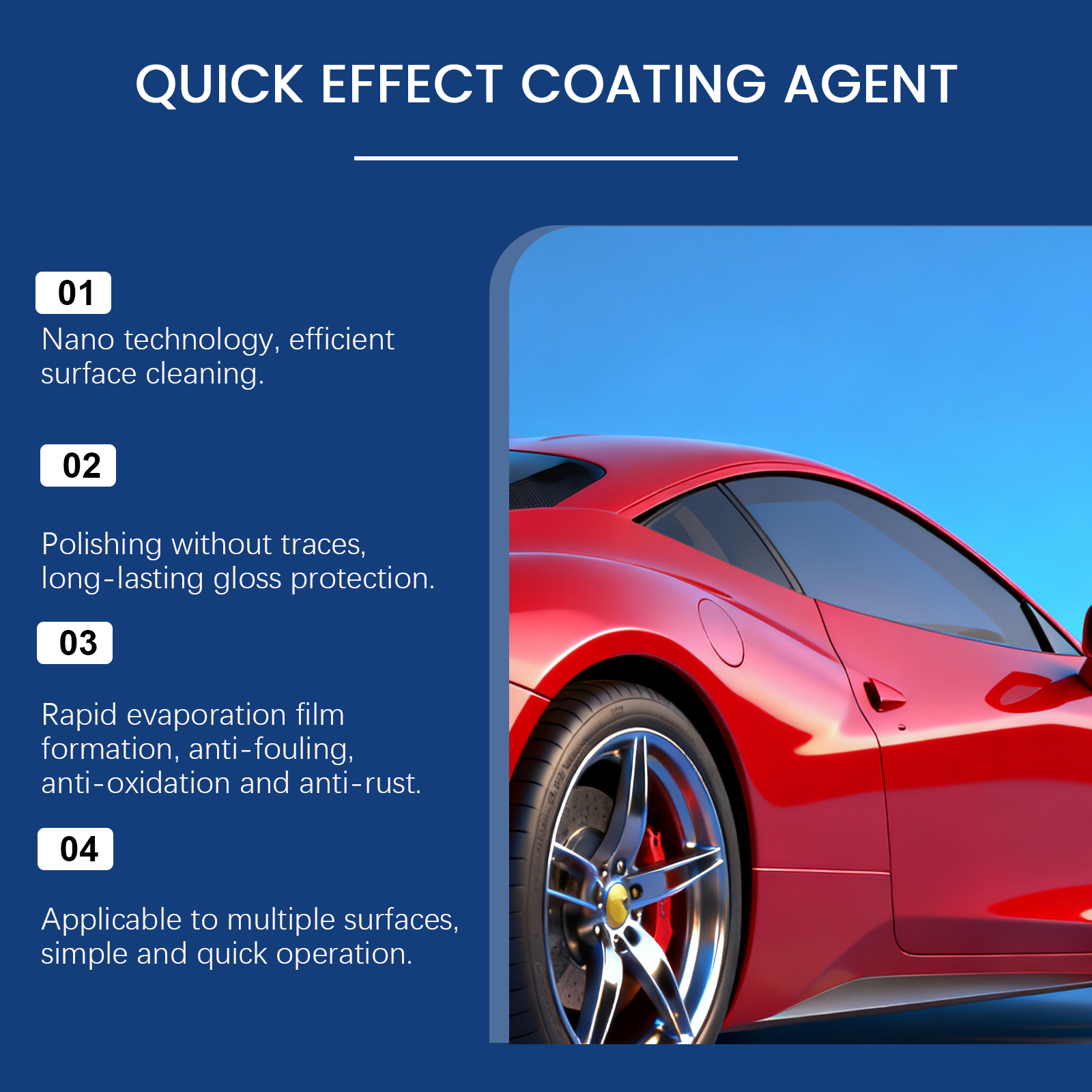 Automotive Ceramic Coating Agent Car Paint Surface Gloss Maintenance Renovation Cleaning Dustproof Nano Coating Agent