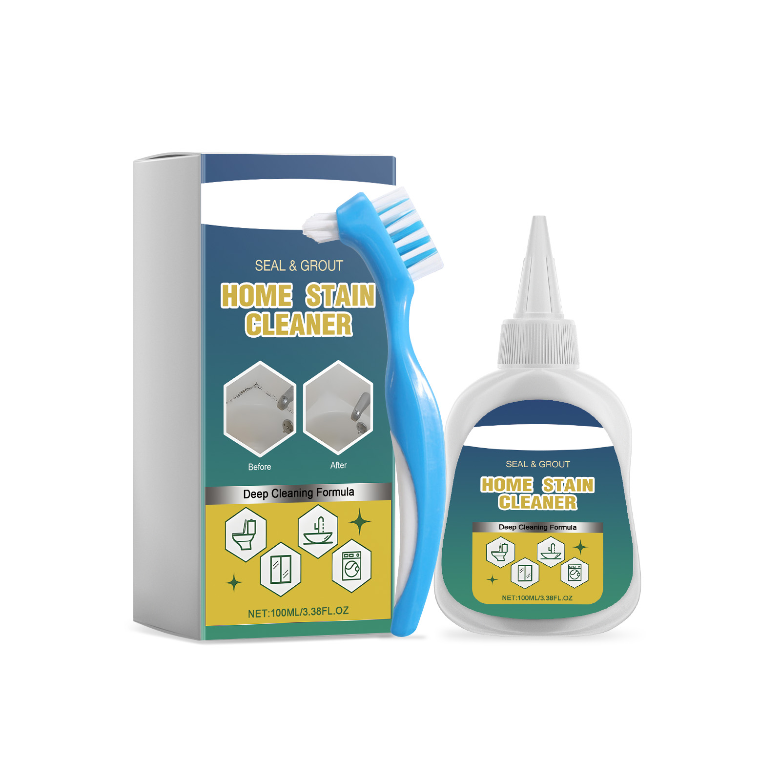 Household Decontamination Cleaning Gel Deep Effective Decontamination Tile Grout Universal Portable Package