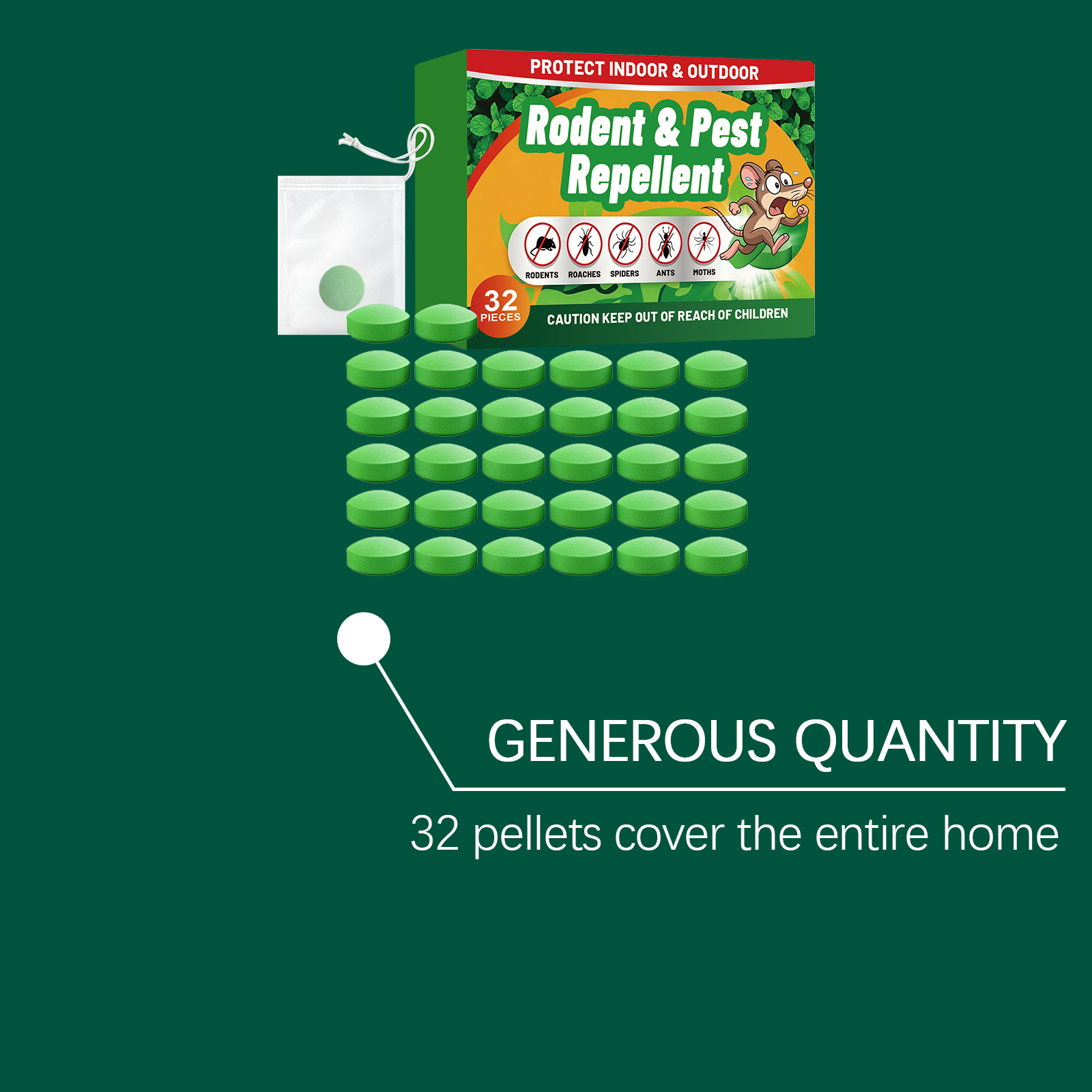 Rat Repellent Pellet Household Indoor Outdoor Rodent Deterrent Anti Gnaw Multi Scene Fresh Smell Drive Mice Away