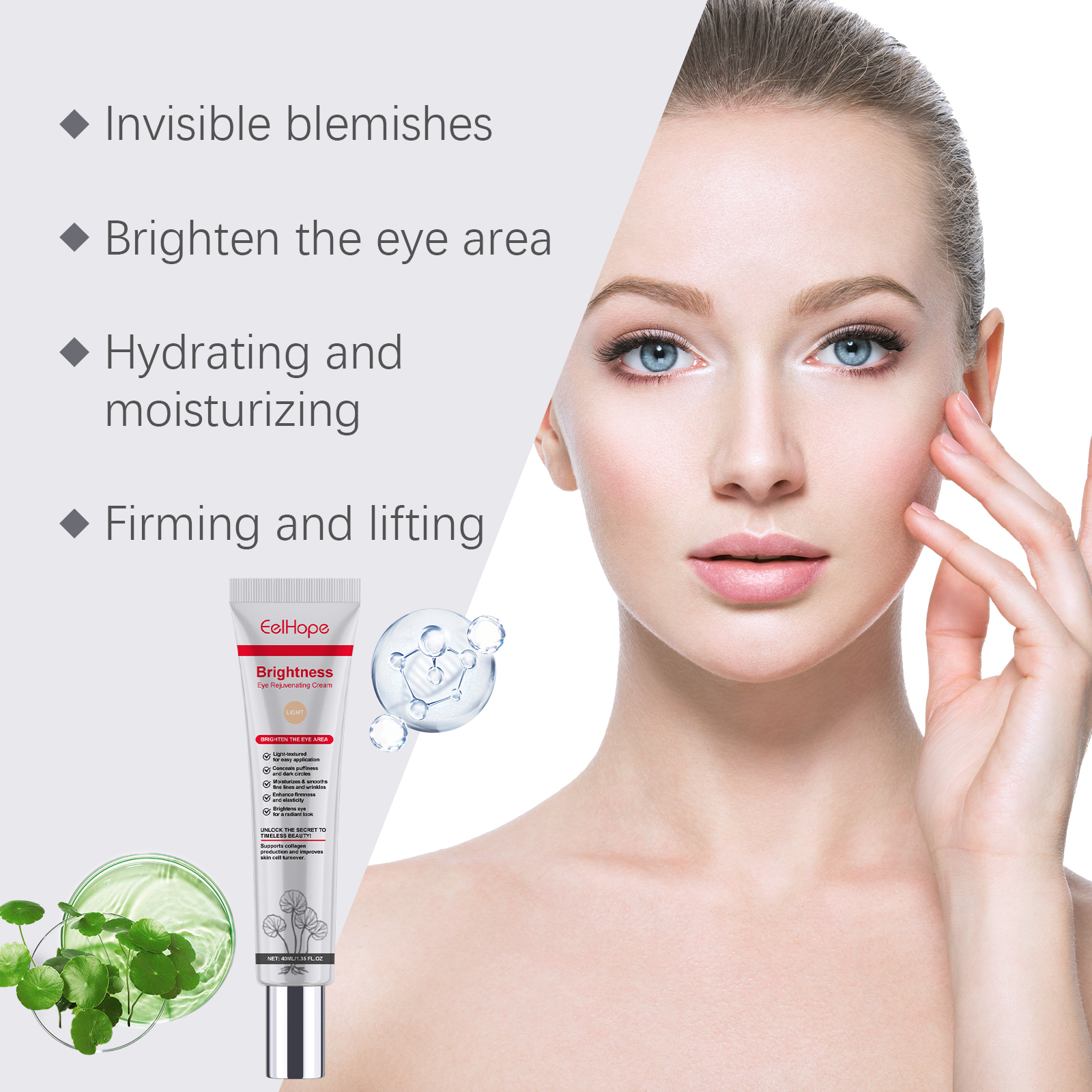 Centella Under Eye Concealer Cream Lightweight Natural Finish For Dark Circles Brightening Daily Wear