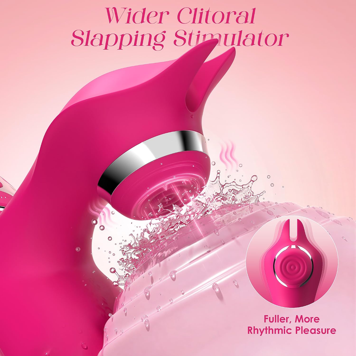 Thrusting Dildo Rabbit Vibrator for Women 8 Thrust 5 Tapping Modes Sex Toys for Woman Solo Couples G Spot Vibrators with Wider Clitoral Contact Wand Vibabrator