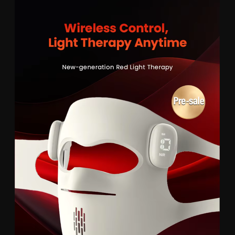 Beauty Mask Silicone Ice Mask Compress LED Red Blue Light Whitening Rejuvenation Large Row Light Electronic Beauty