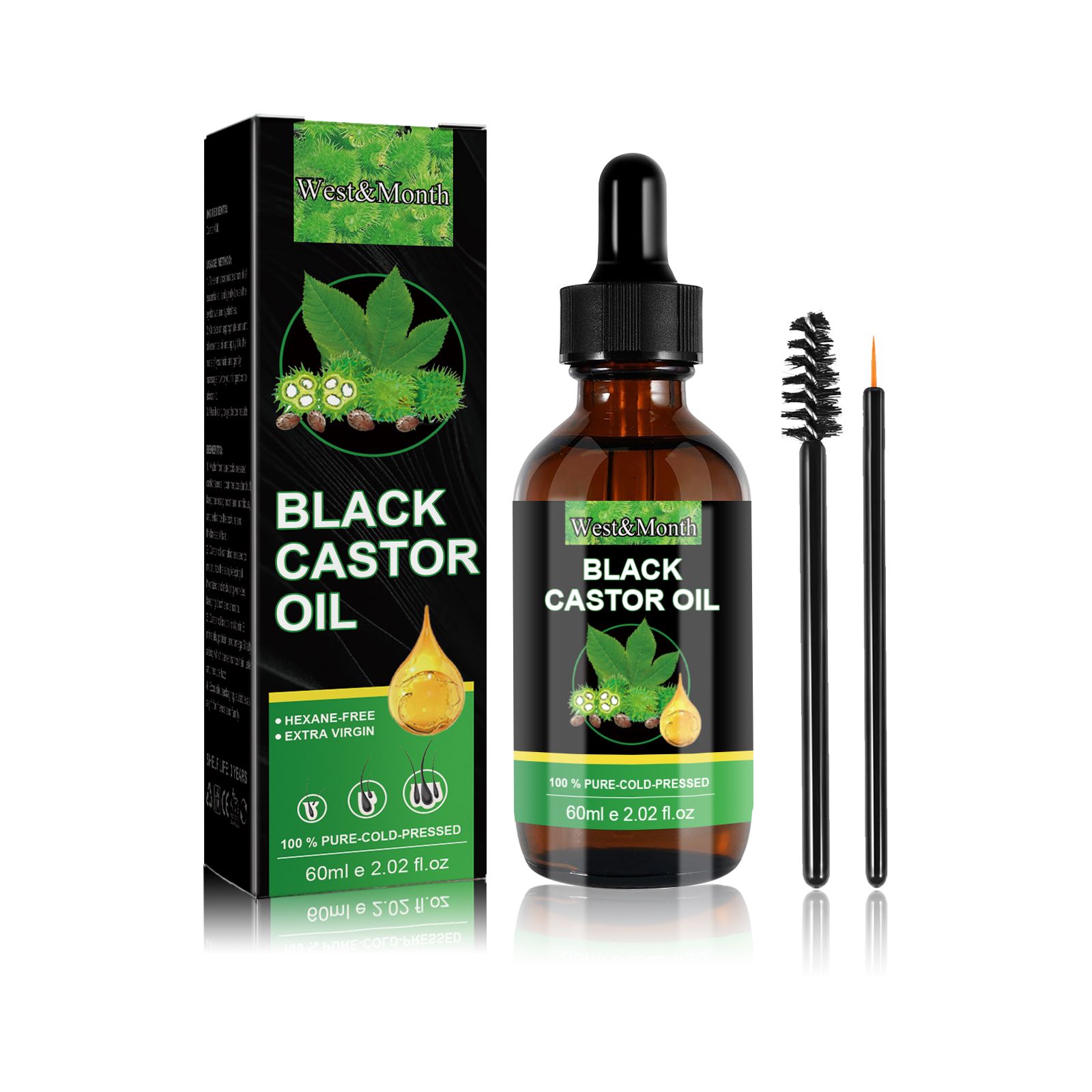 Castor Oil Hair Growth Liquid Nourishing For Hair Roots Eyebrows And Eyelashes Daily Care