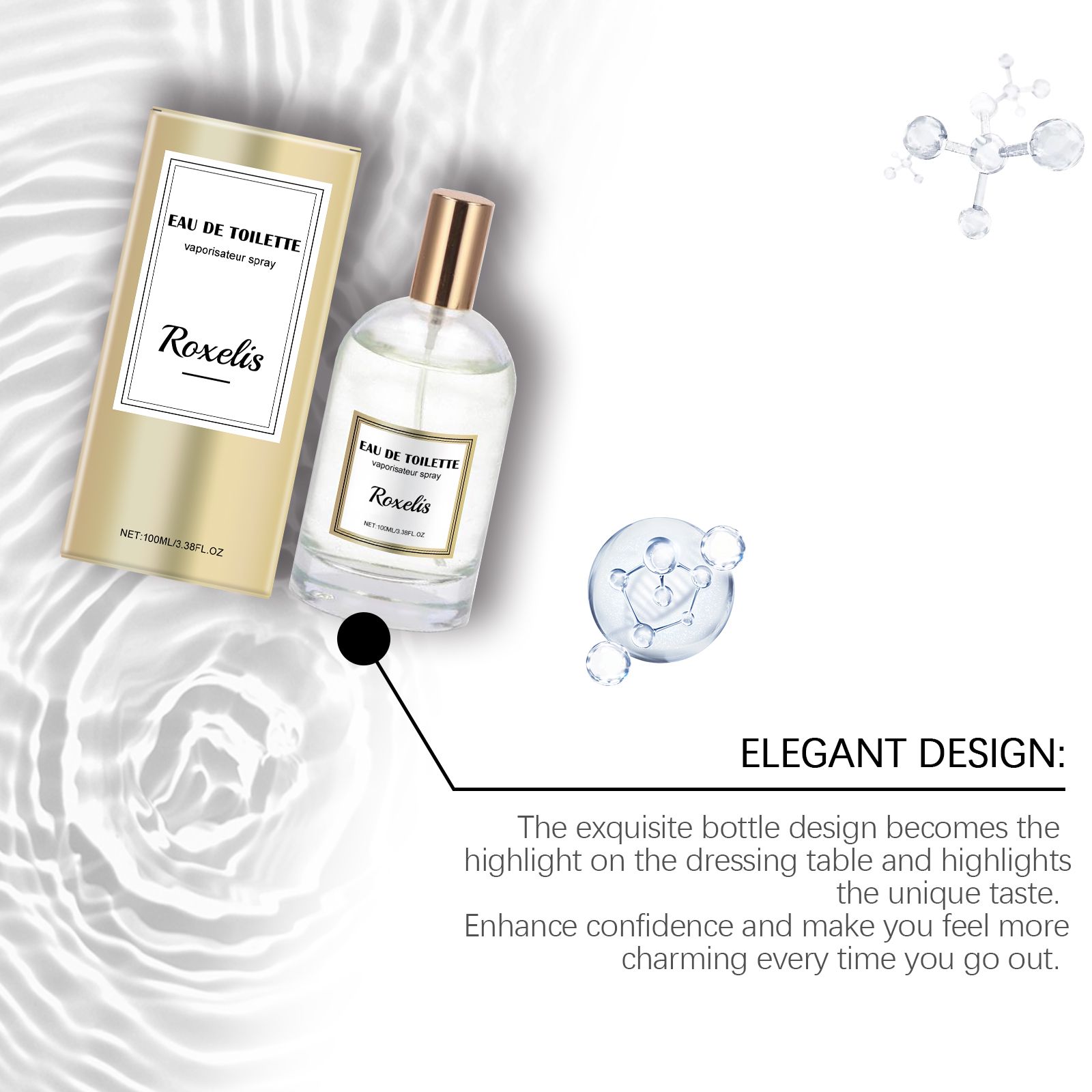 Women Cologne Charm Perfume Rose Jasmine Fresh Long Lasting For Daily Wear