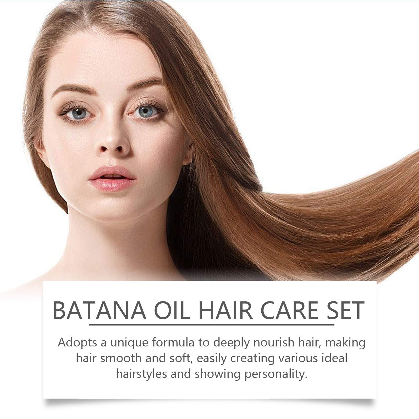 Batana Oil Hair Care Set With Shampoo Conditioner Mask And Oil For Nourishing Hair