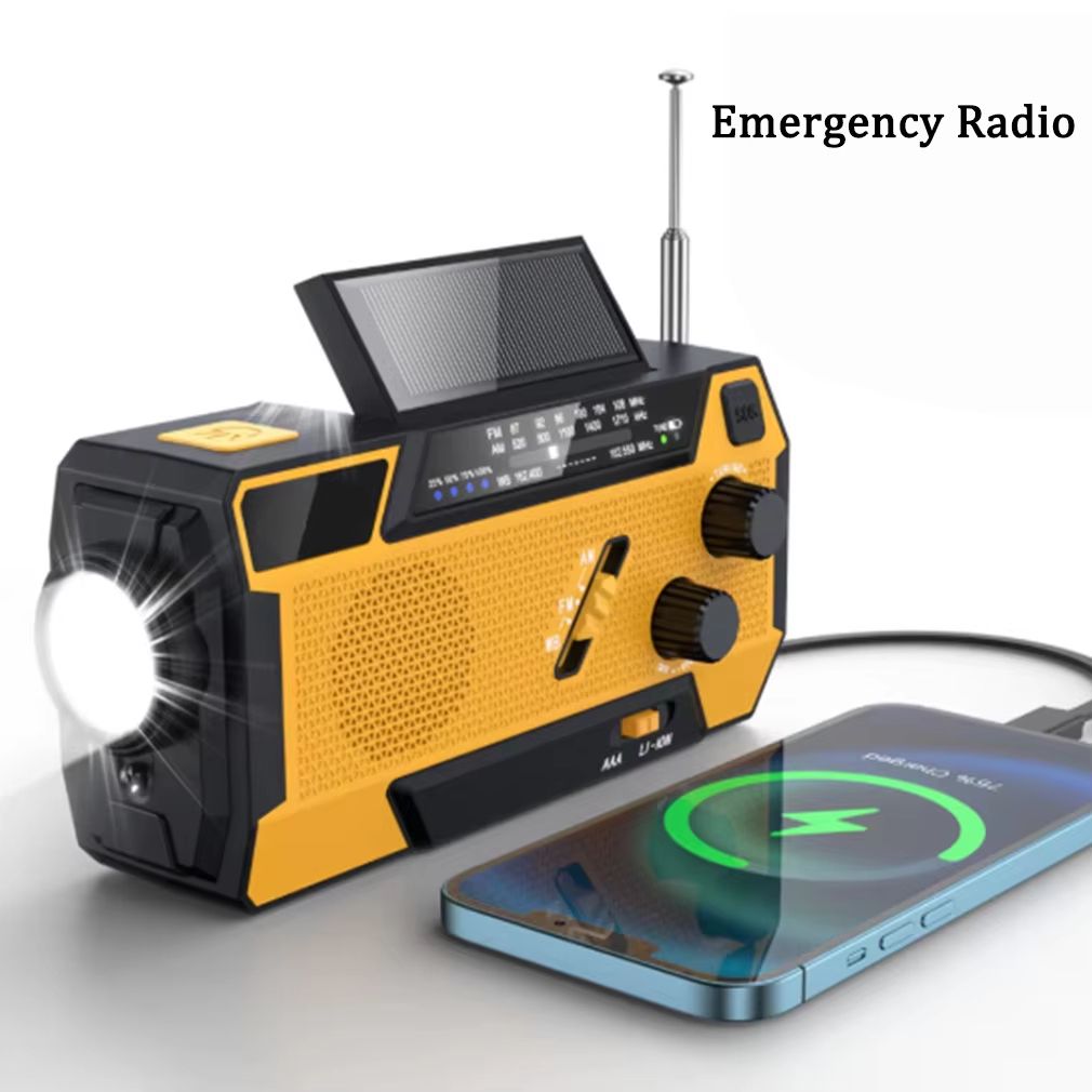 Wind Up Radio Emergency Radio Solar Crank AM FM Weather Radio 2000mAh
