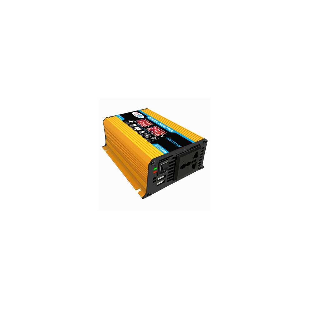 4000W Peak Car Power Inverter 12V-220V Modified Sine Wave Converter with LCD Screen Dual