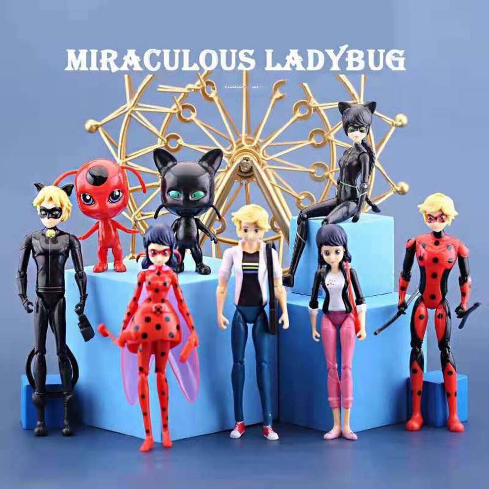 8pcs Miraculous: Tales Of Ladybug & Cat Noir Collection Decor Action Figures Toy