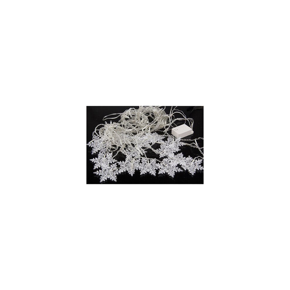 Christmas Curtain Fairy Lights 350cm 96 LEDs 8 Modes Flashing Snowflakes Lights Window Xmas Wedding Party Decoration Home Garden Bedroom Indoor Decor