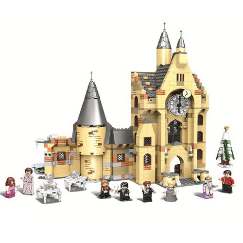 Harry Potter Hogwarts Castle Clock Tower Building Toy, Compatible with Great Hall and Whomping Willow Sets, Gifts for Girls & Boys