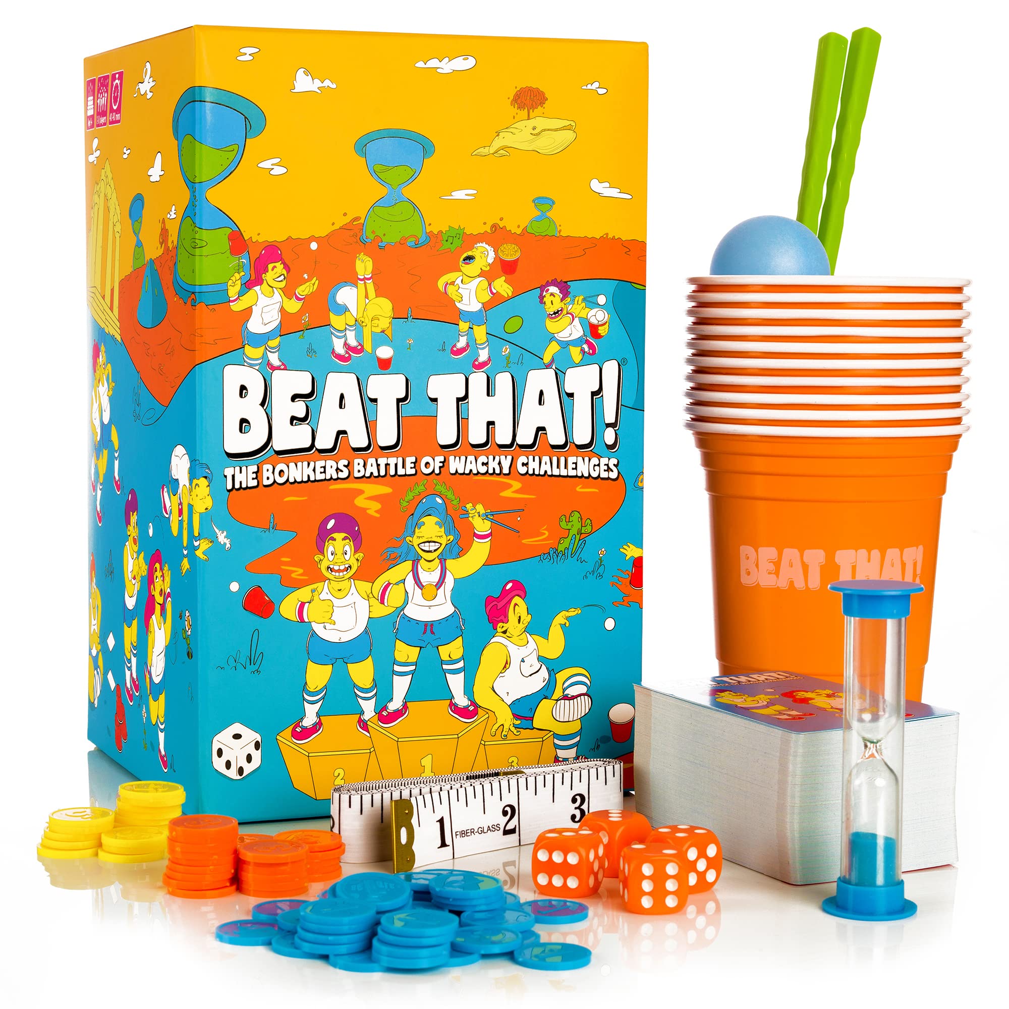 Family Party Game Beat That The Bonkers Battle of Wacky Challenges Board Games Fun Festive Party Cards for Kids and Adults Perfect Christmas Stocking Fillers