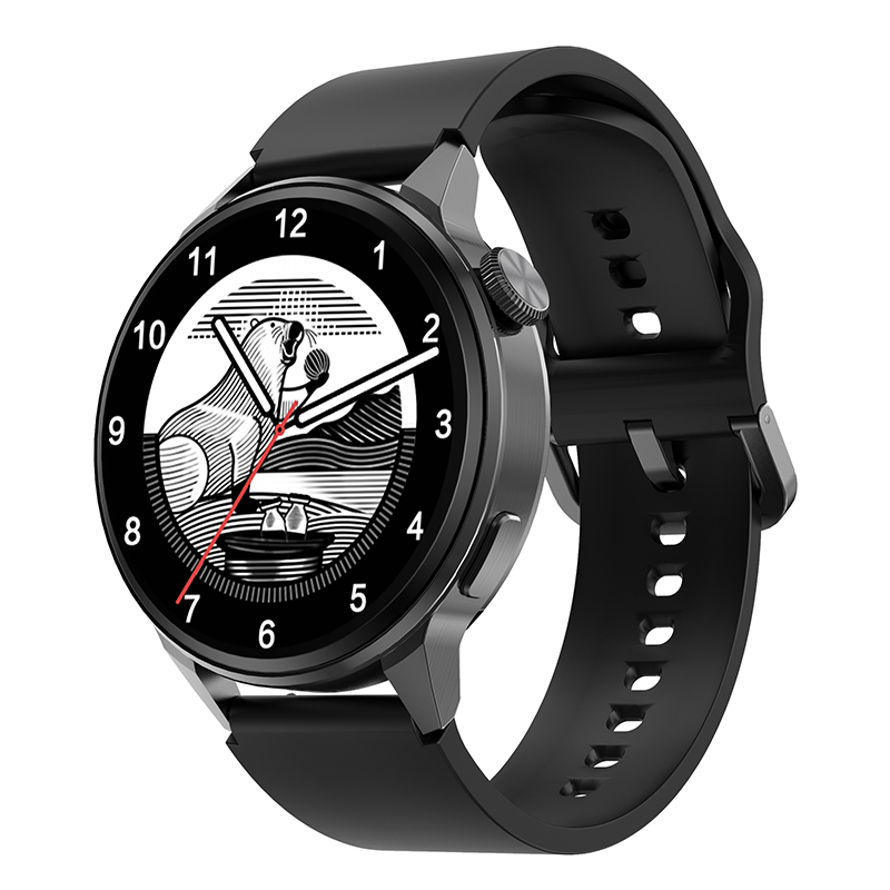NFC Smart Watch Black ECG Voice Assistant Fitness Bracelet Motion Recording 2023 Men