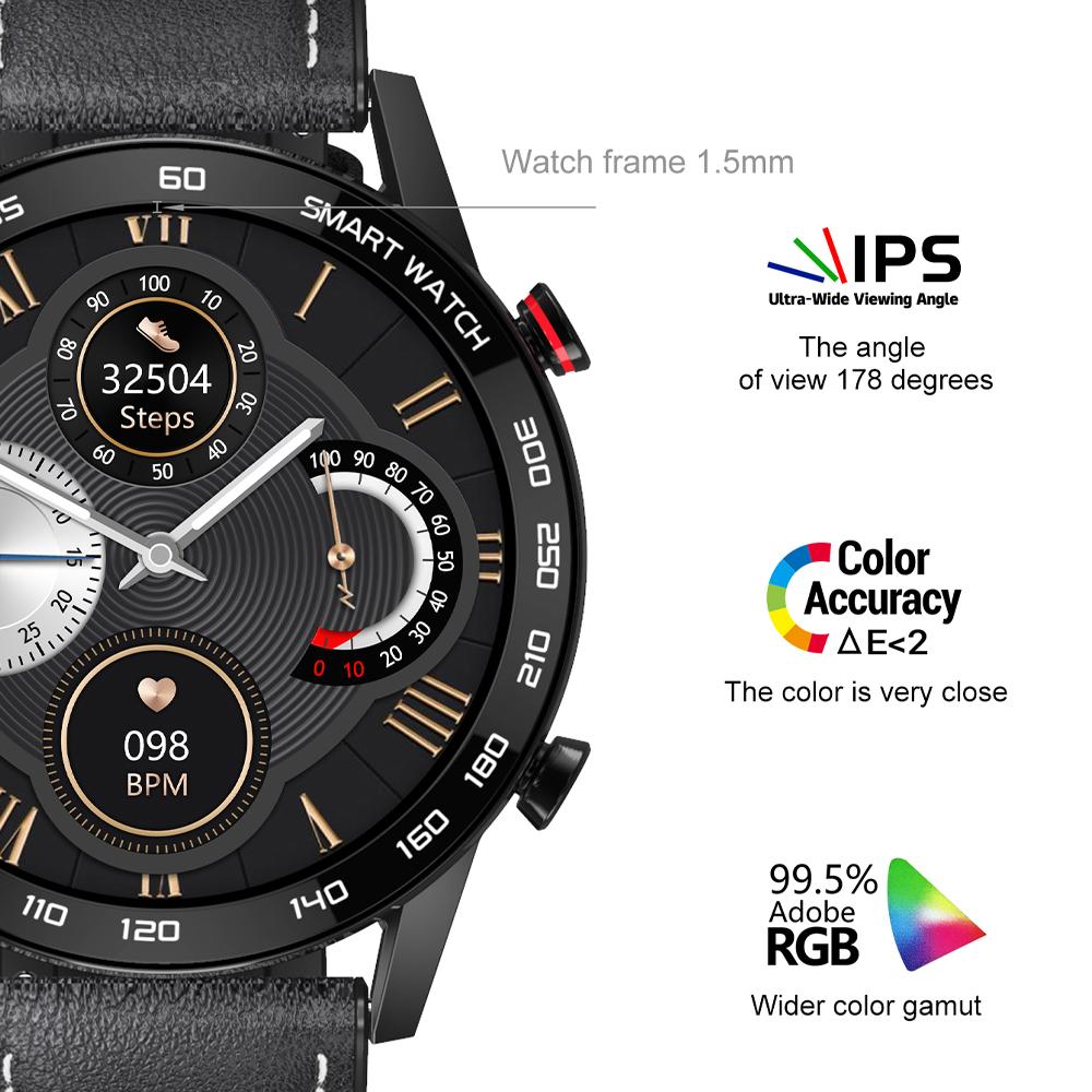 Mens Smart Watch bluetooth ECG Heart Rate Fitness Tracker For IOS Android