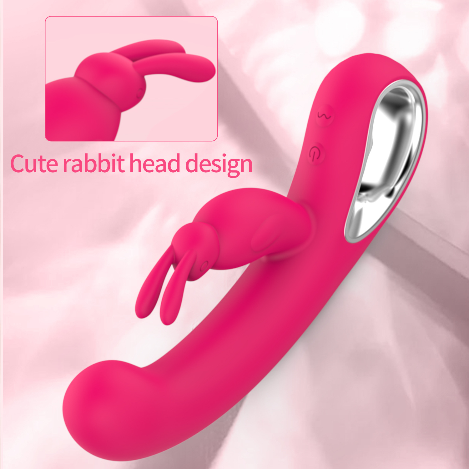 Rechargeable Rabbit Vibrators Sex Toy G spot Massager Realistic Dildo C spot Masturbator 12 Vibrating Modes and 2 Powerful Motors Women Adult Masturbation Machine