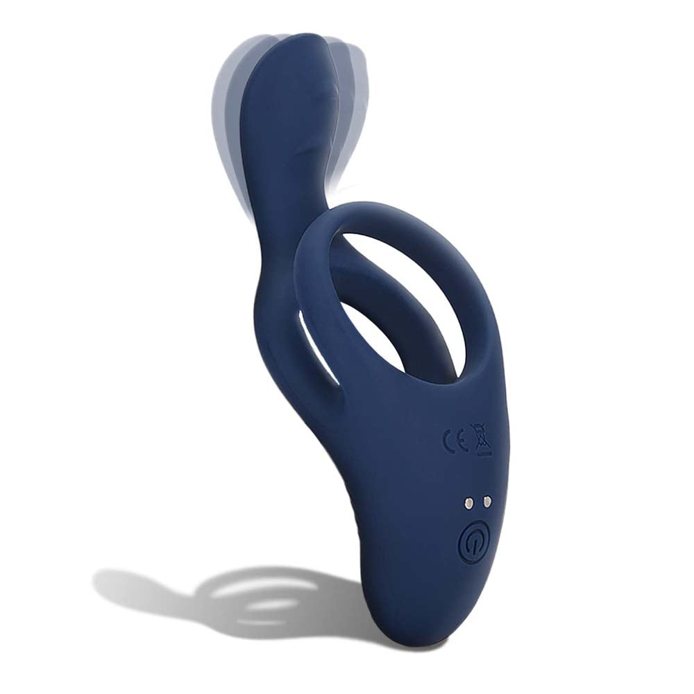 Penis Ring Dual Vibrating Silicone Ring Adult Sex Toys Love Vibrator for Men and Couples with 10 Vibration Modes for Harder and Stronger Erection