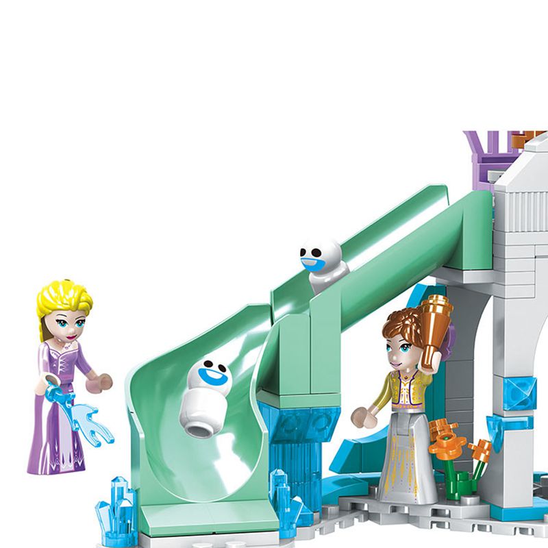 Frozen Celebration Elsa Ice Castle Princess Anna Set Building Model Blocks Girl Gifts Toy