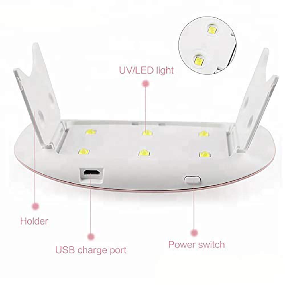 LED Nail Lamp Mini Portable Nail Dryer UV LED Nail Curing Lights USB Charging 2 Timers Travel Size for Gel Nail Polish Curing Gift for Valentines Day Mothers Day