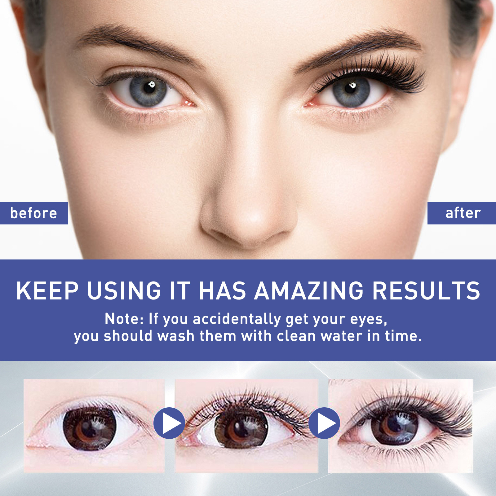 Eyelashes Growth Serum Eyebrow Enhancer Lashes Enhancing Thicker Longer Lengthening Healthier Makeup Tools Home Use for Girls Women 5ml
