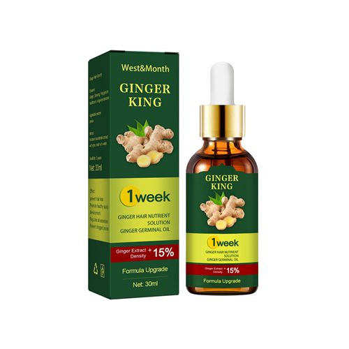 Ginger Hair Growth Essence Hair Care Oil 7 Day Ginger King Serum Nourishing Hair Nutrition Dense Hair Nutrient Solution 30ml