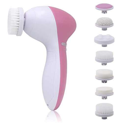 Facial Cleansing Spin Brush Set Electric Face Cleanser Dead Skin Remover for Gentle Cleansing Deep Scrubbing Massaging with 7 Exfoliating Brush Heads