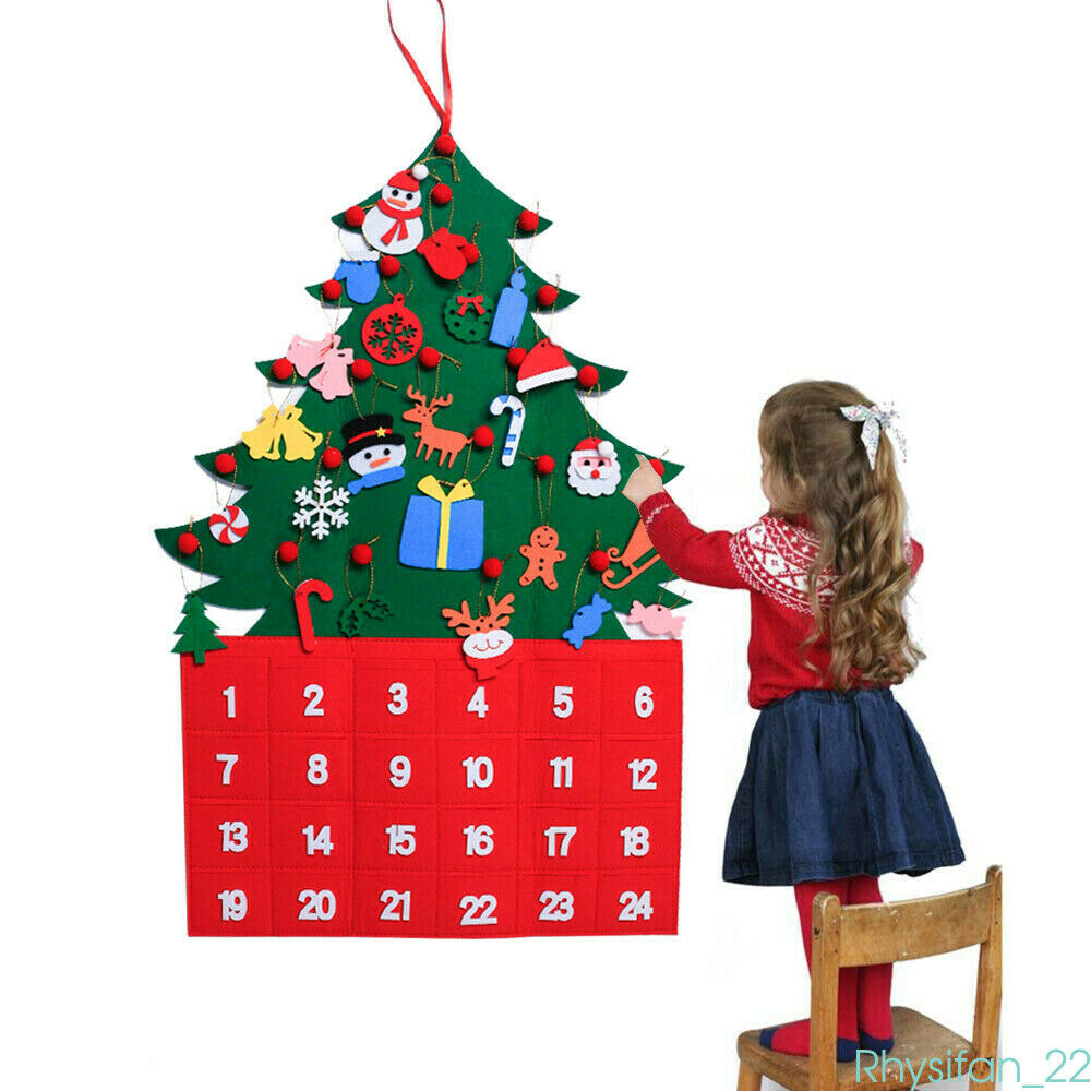 (A Style) DIY Felt Christmas Tree Merry Christmas Decorations For Home Cristmas Ornament Xmas Navidad Gifts Santa Claus New Year Tree