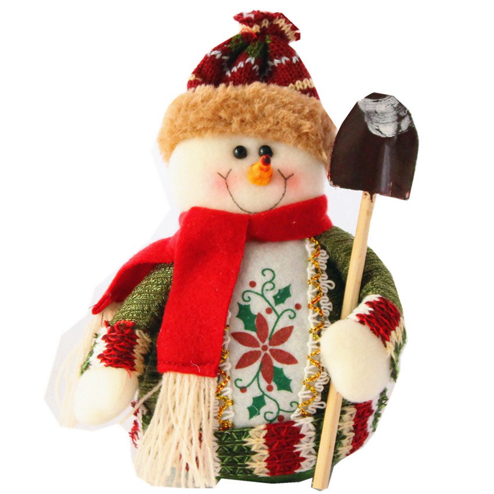 (Santa Claus) Cute Christmas Santa Snowman Deer Doll Decoration Gift Doll Christmas Tree Hanging Ornament New Year Xmas Home Decoration