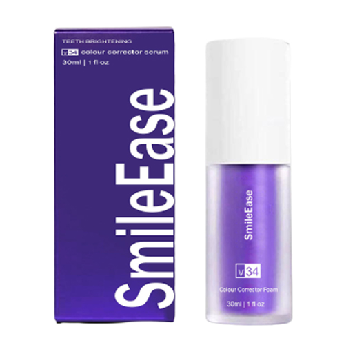 SmileEase V34 Colour Corrector Serum Tooth Whitening Purple Toothpaste Remove Tartar Repair Smoke Teeth Oral Health Care 30ml