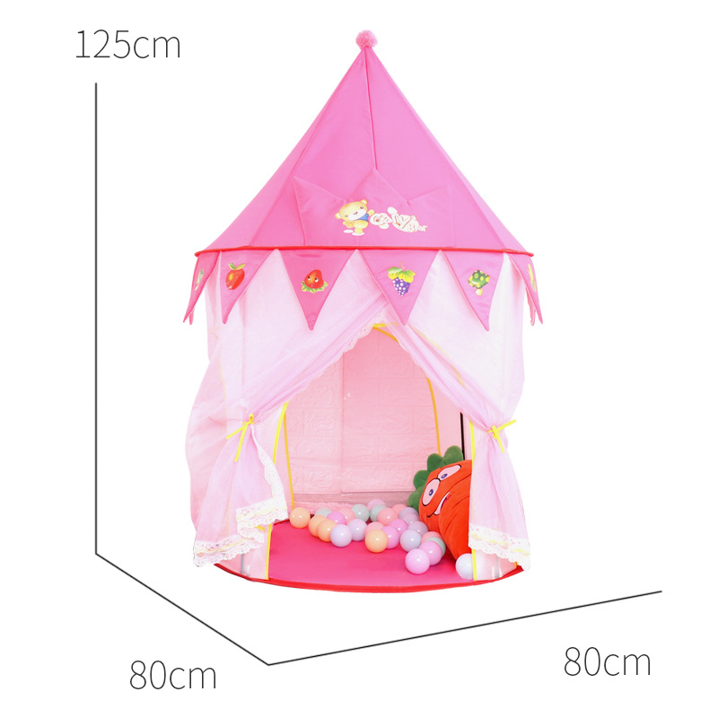 Princess Pink Castle Play Tent - Indoor Kids Playhouse
