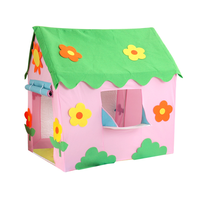 Children Indoor Play Tent Cartoon Flower Game House