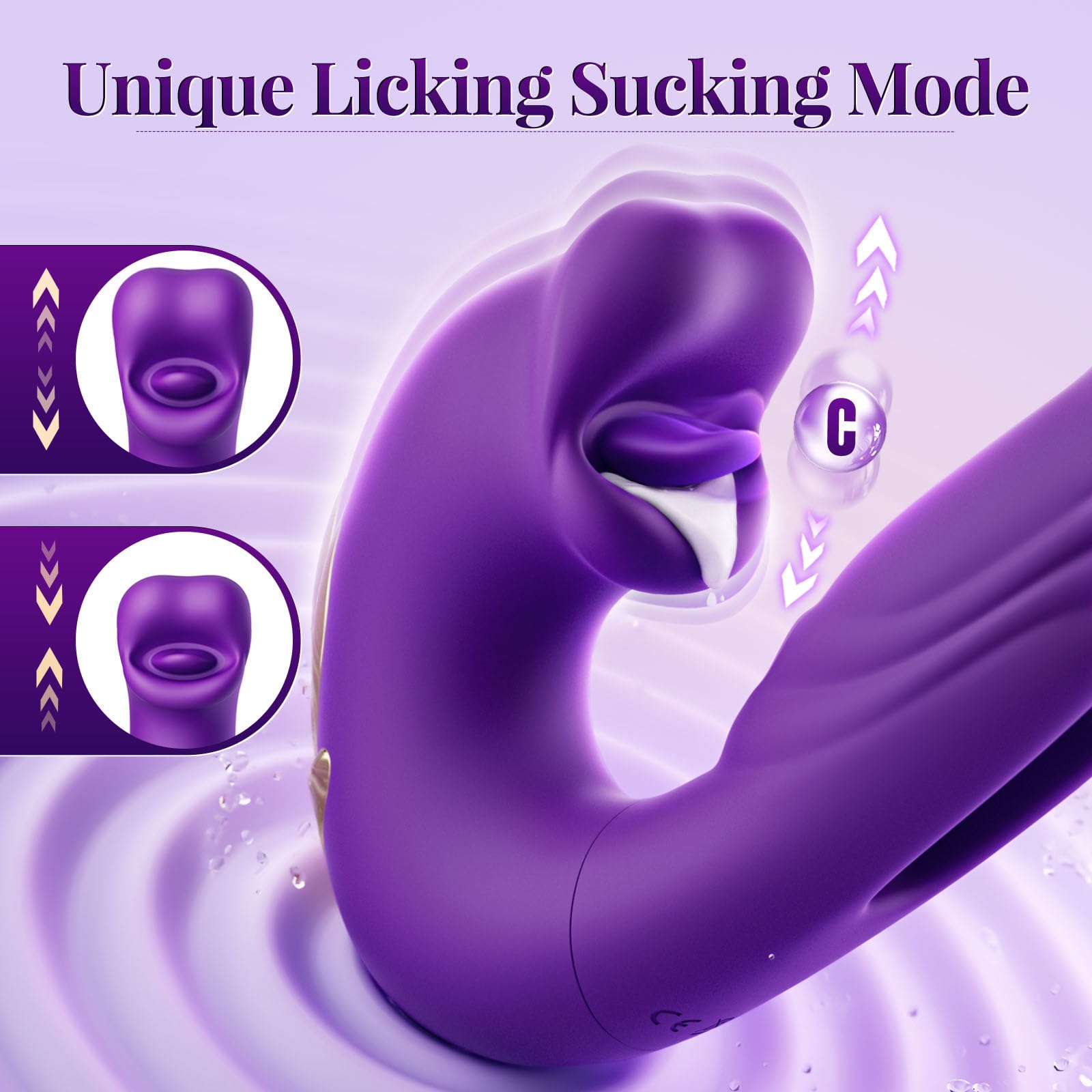 Flapping Vibrators Sex Toy APP Remote control Vibrator with 7 Flapping and Licking Modes Adult Toys Hollow Design Thrusting Sex Machine for Women Men