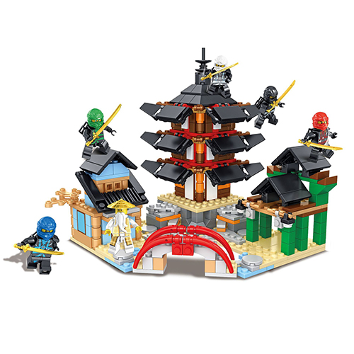 Ninjago Ninja Temple Building Blocks Playset Toy Construction Set Creative Building Kit DIY Blocks Toys for Kids Compatible with Lego