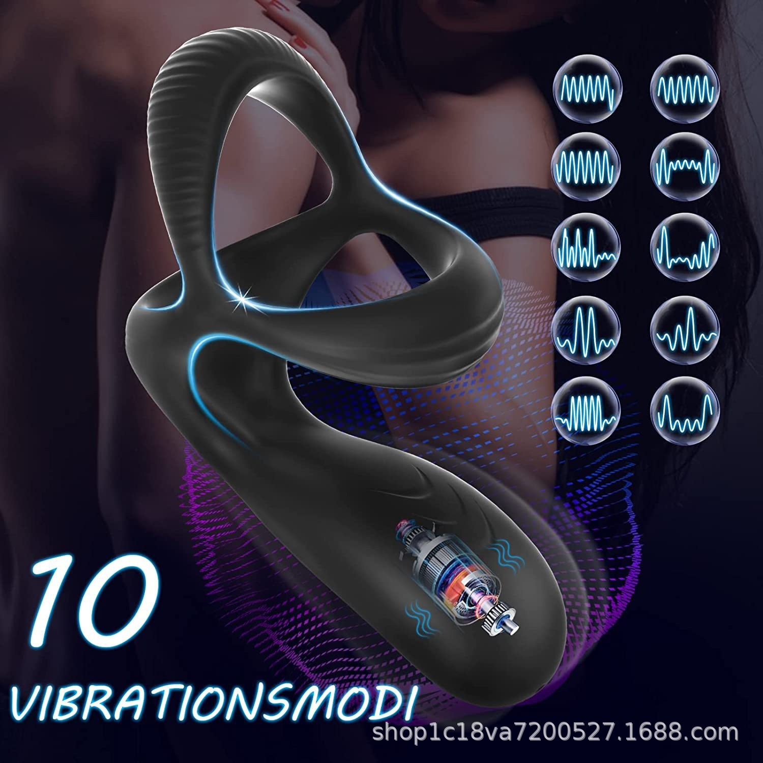 Big Dick Silicone Penis Ring Gay Tool Men Sex Toy Male Masturbation Cup Glans Vibrator Penis Exerciser Massager Adjustable Delayed Ejaculation Trainer