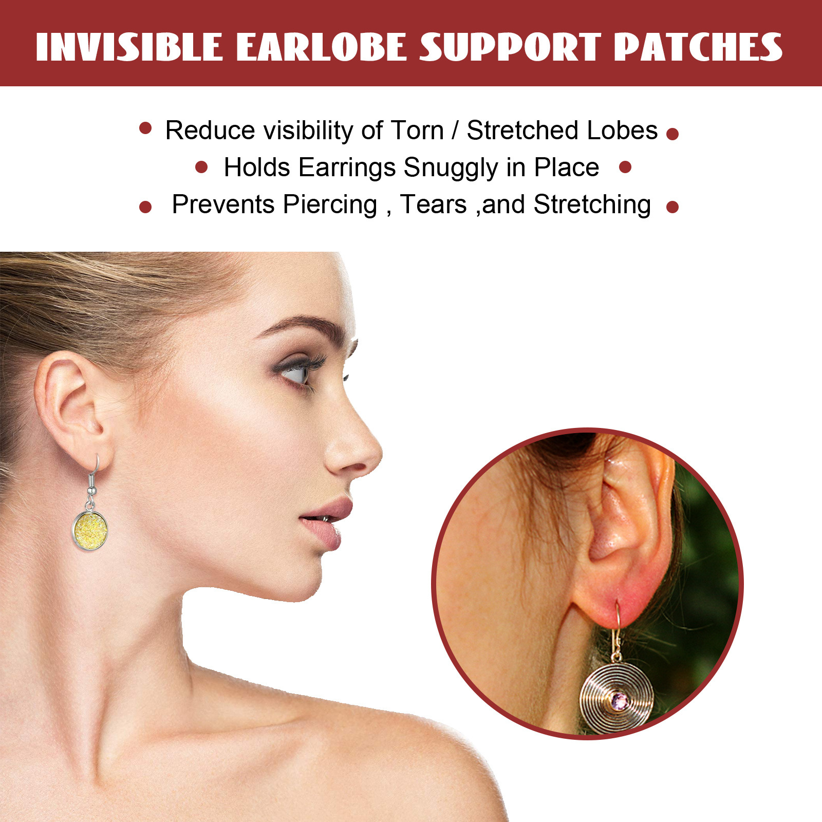 Invisible Stretched Ear Lobes Portable Earrings Support Patches Waterproof Puncture Resistant Mini Women Cosmetic Products Relieve Strain From Heavy Earring