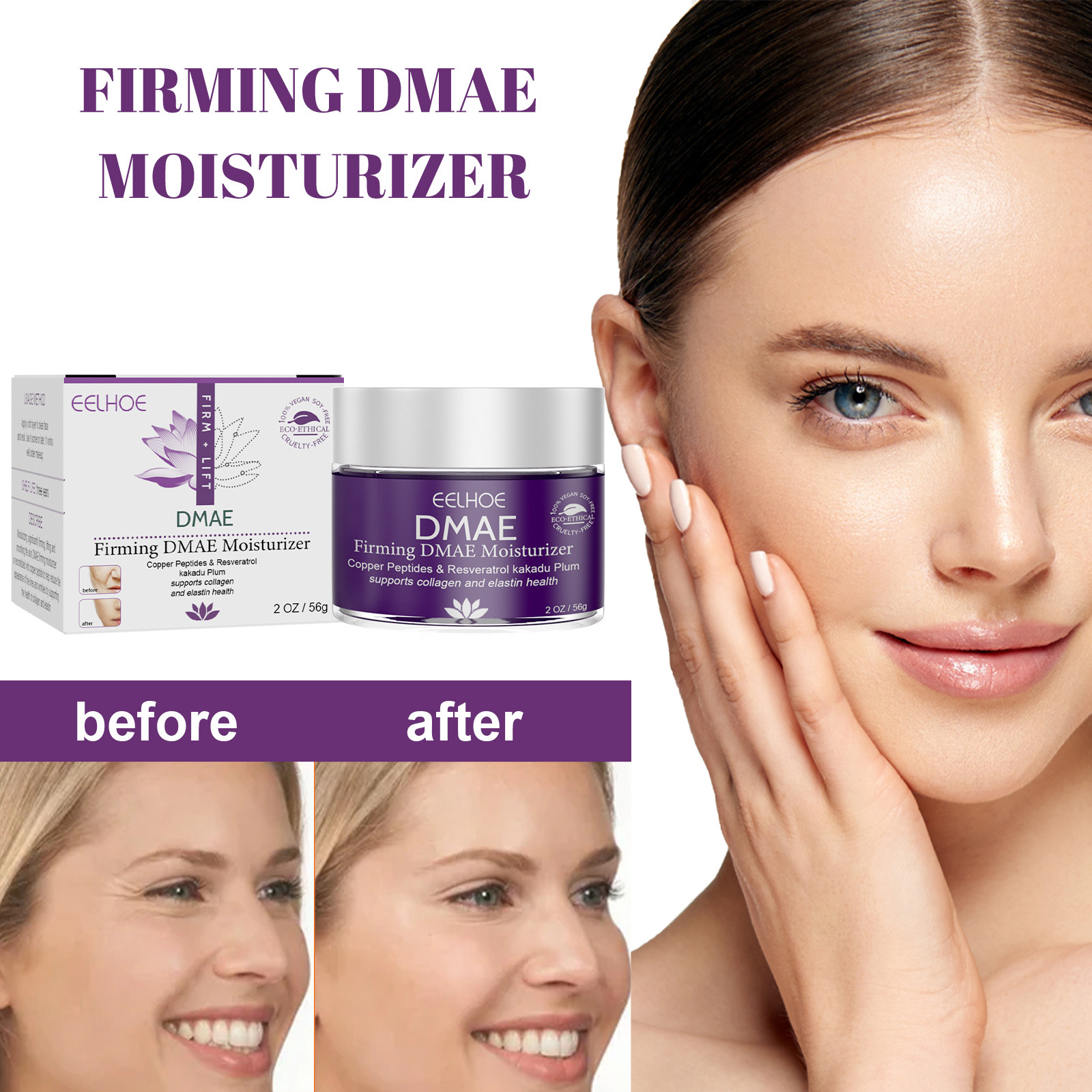 EELHOE Lifting Face Cream Fade Wrinkle Lifting Nourishing Easily Absorbs Improve Dry Skin Hydrating Moisturizing Cream