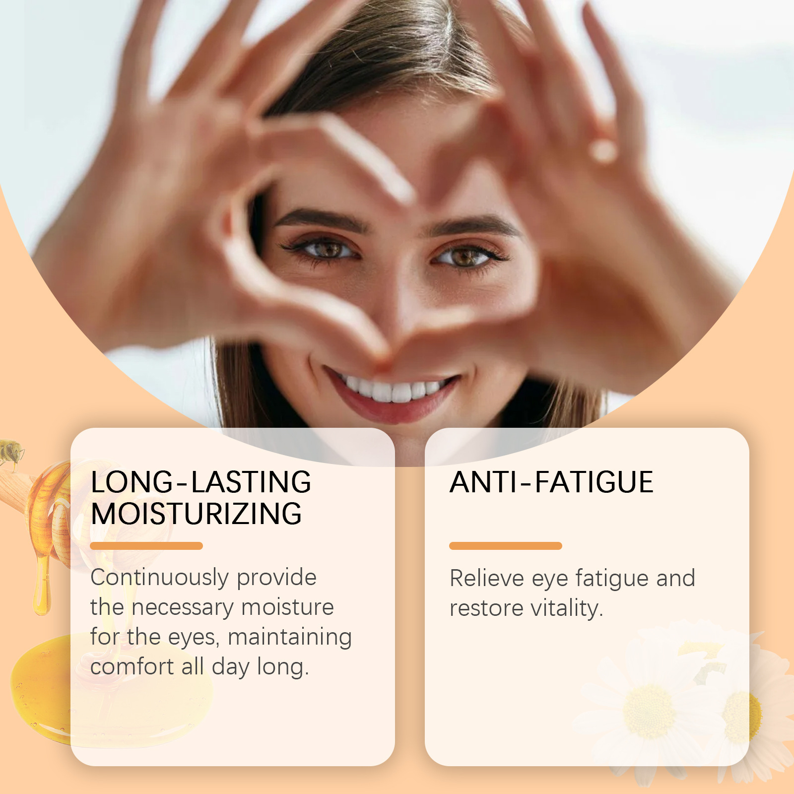 (1 PC) Eye Care Solution Bee Honey Eye Drops Fatigue Dry Eyes Astigmatism Blurred Vision Reliever Refreshing Moisturizing Improve Eyesight Soothing Eye Care Products