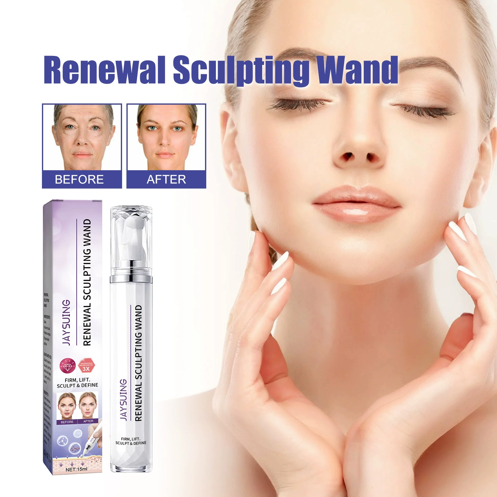Roller Ball Firming Cream Repair Dryness Anti Acne Massage Roller Deep Moisturizes Anti Aging Cream