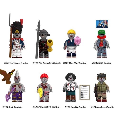MOC Old Guard Zombie Crusaders Murderer Building Blocks Model Bricks mini Action toy Figures Toy gift for children