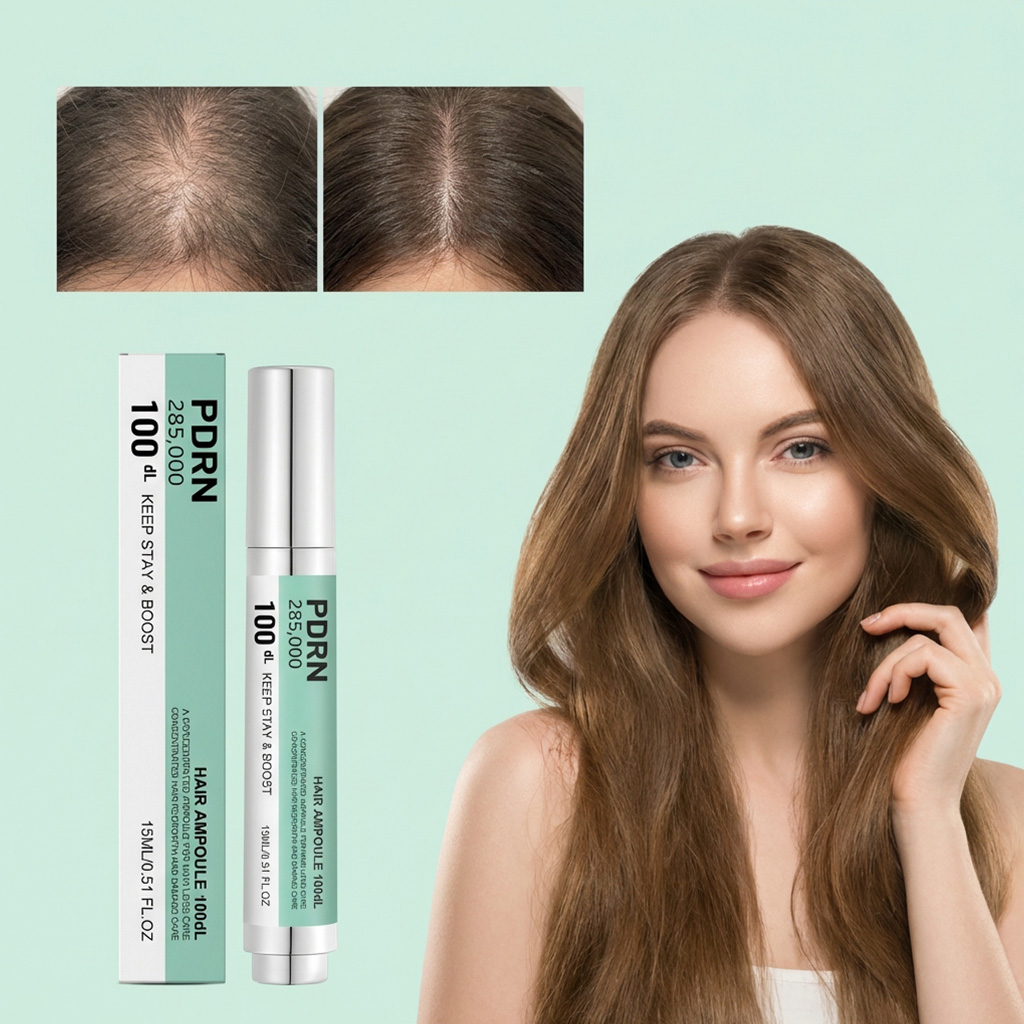 Salmon Collagen Hair Serum Spray 15ml PDRN Reedle Shot Ampoule Repairs Split Ends Frizzy Hair Nourishing Leave-in Conditioner ﻿