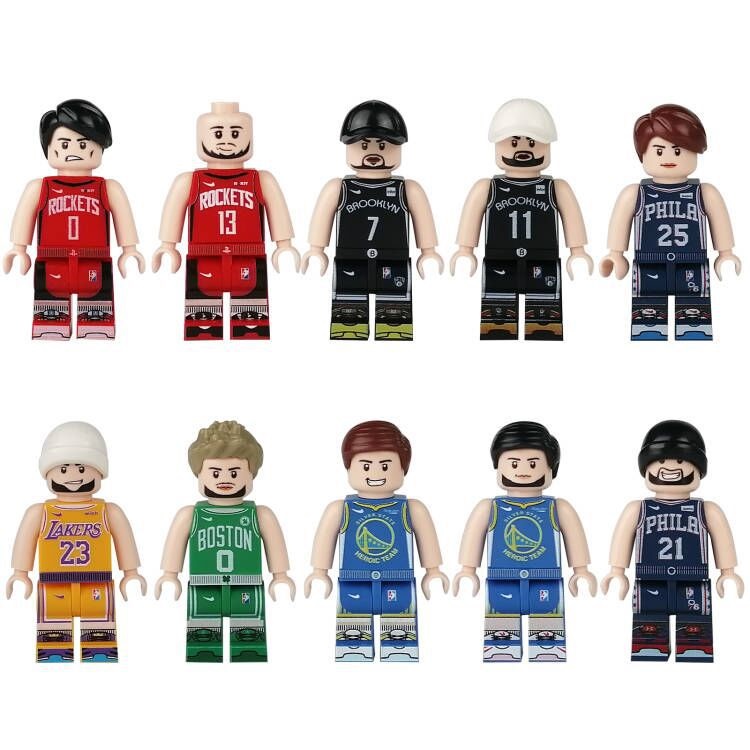 (Style F) Basketball and Football Player Mini Figures Toys Educational Building Blocks Set Long Lasting Enjoyment Countless Hours Of Entertainment for Kids