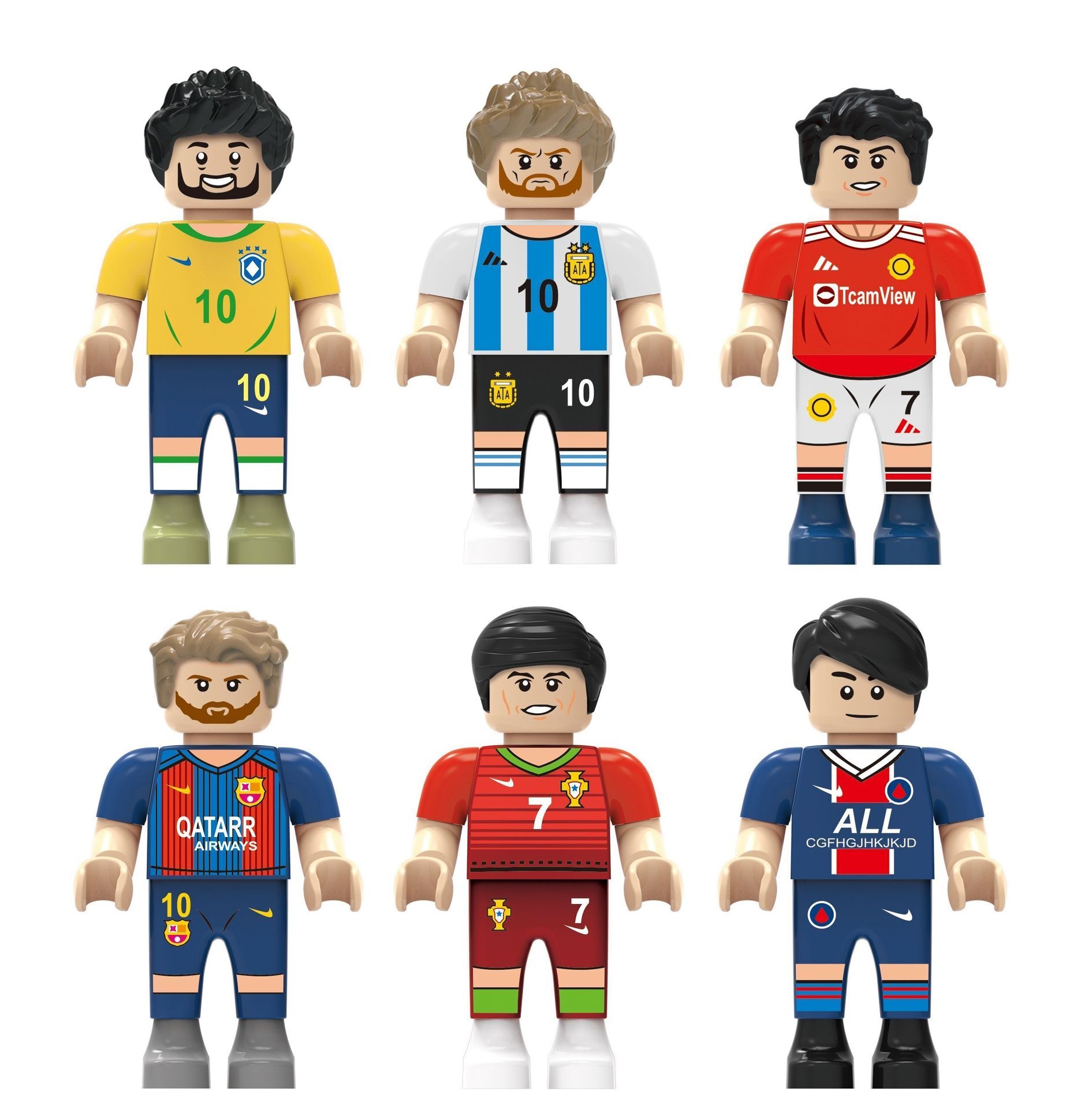 (Style F) Basketball and Football Player Mini Figures Toys Educational Building Blocks Set Long Lasting Enjoyment Countless Hours Of Entertainment for Kids
