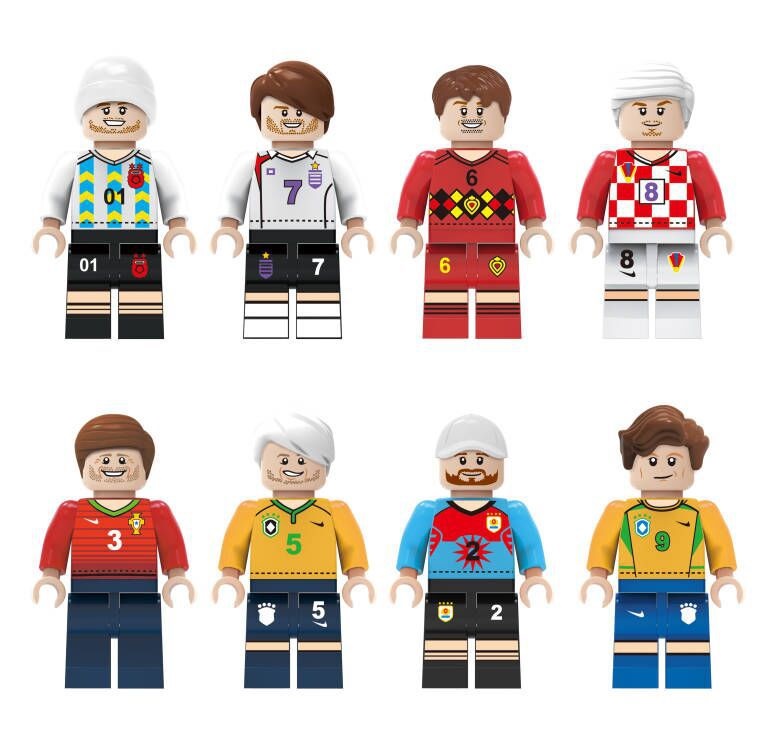 (Style F) Basketball and Football Player Mini Figures Toys Educational Building Blocks Set Long Lasting Enjoyment Countless Hours Of Entertainment for Kids